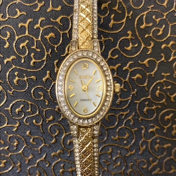 Elgin | Accessories | Elgin Twotone Diamond Quartz Watch | Poshmark